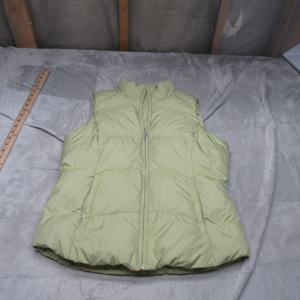 Eddie Bauer Down Vest Womens Small Green Insulated Warm‎ Winter Packable Puffer
